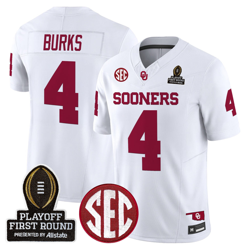 Men's Oklahoma Sooners 2025 Playoff First Round Vapor Limited Jersey - All Stitched
