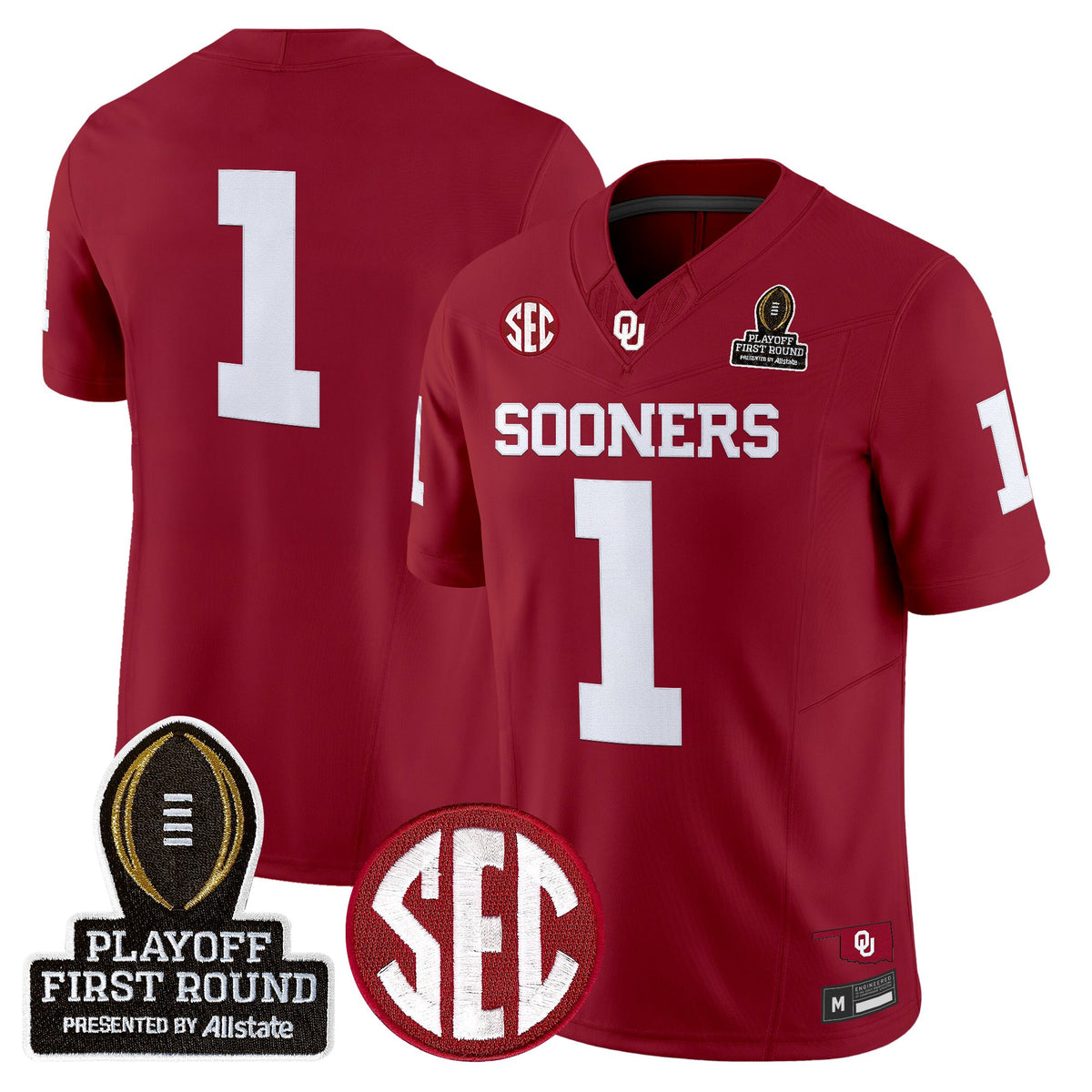 Men's Oklahoma Sooners 2025 Playoff First Round Vapor Limited Jersey - All Stitched