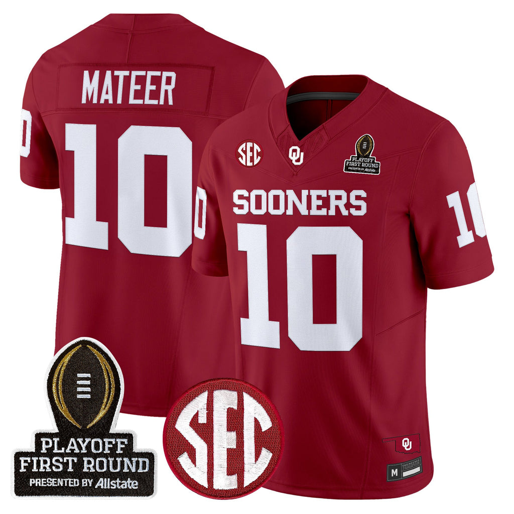 Men's Oklahoma Sooners 2025 Playoff First Round Vapor Limited Jersey - All Stitched