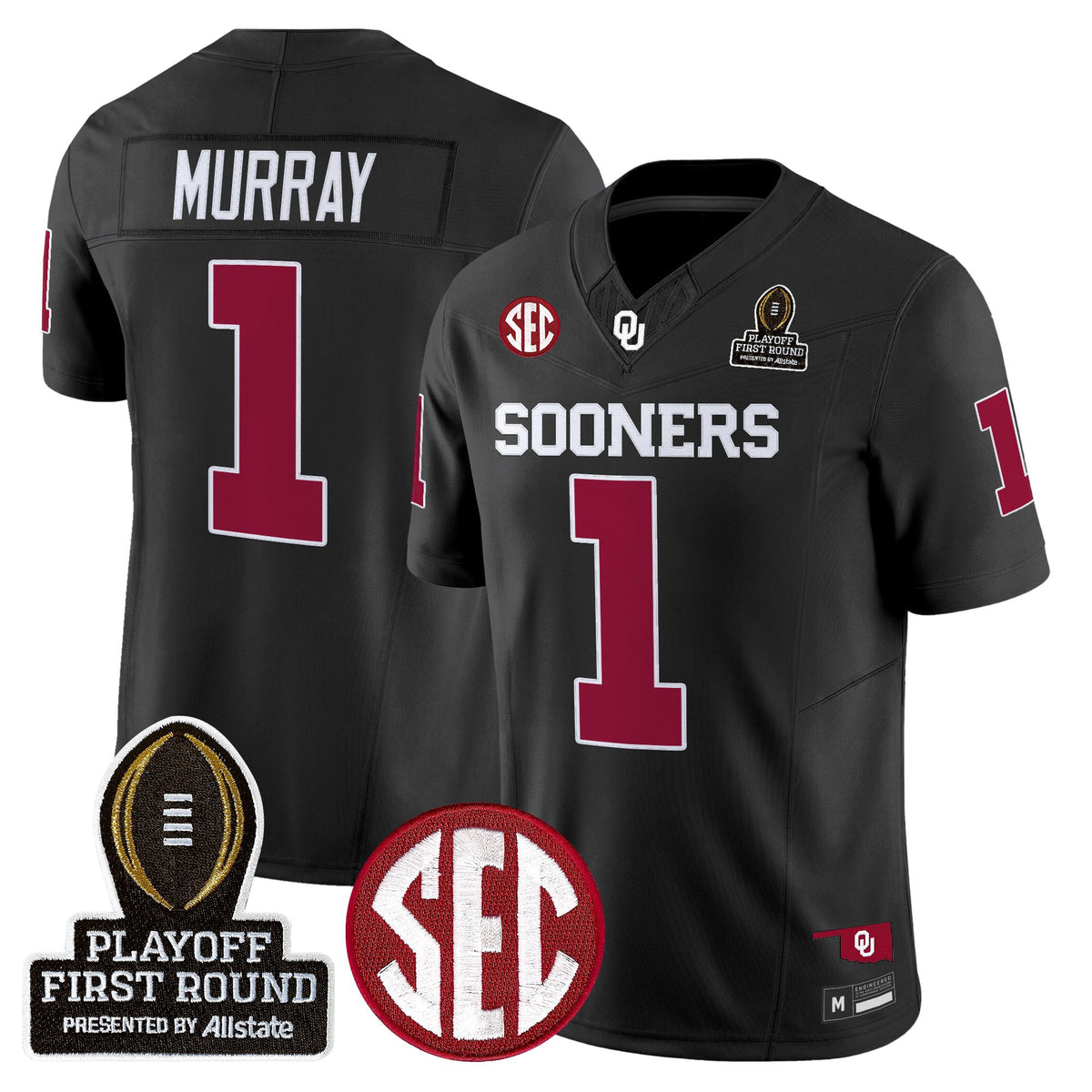 Men's Oklahoma Sooners 2025 Playoff First Round Vapor Limited Jersey - All Stitched