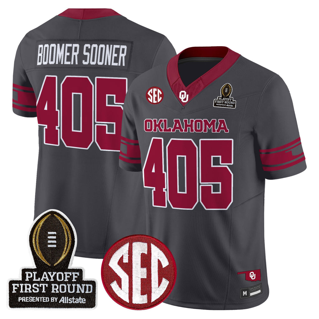 Men's Oklahoma Sooners 2025 Playoff First Round Vapor Limited Jersey - All Stitched