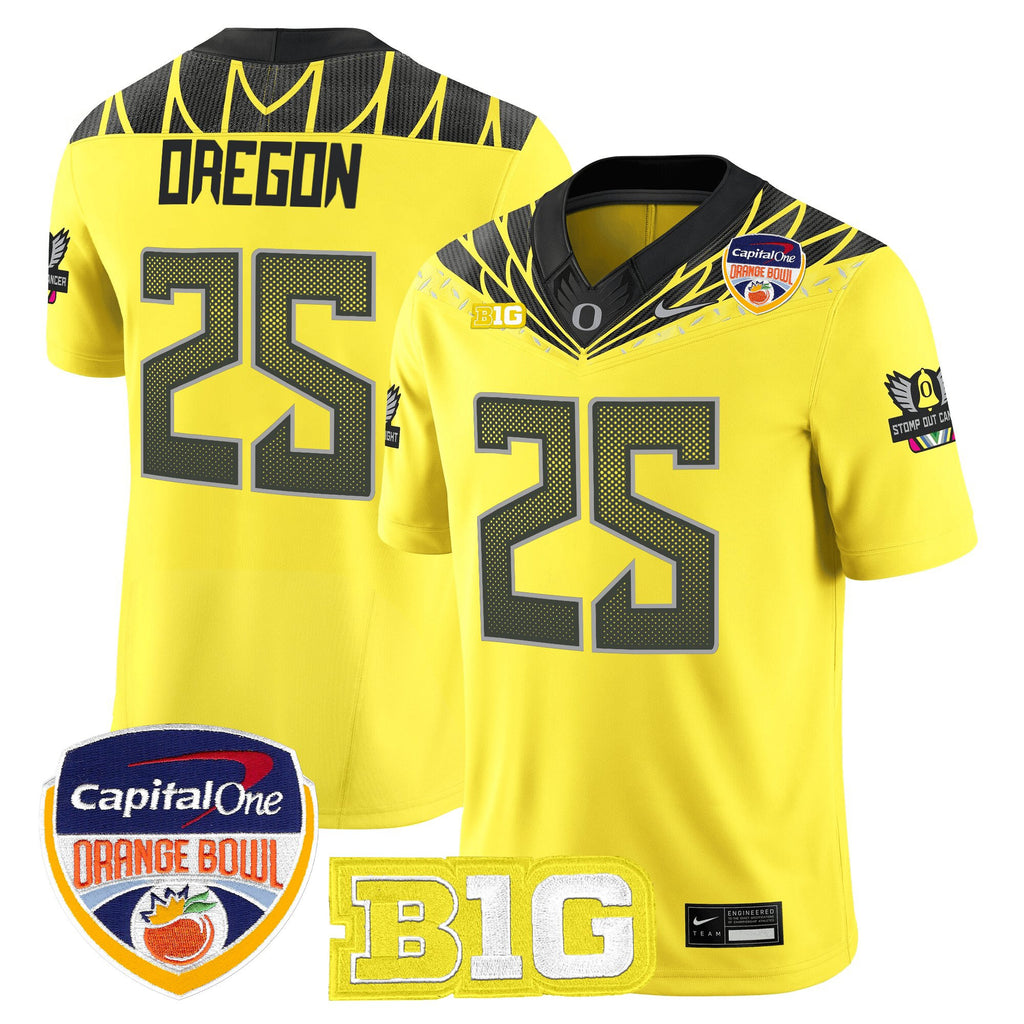 Men's Oregon Ducks 2026 Orange Bowl Vapor Limited Jersey - All Stitched