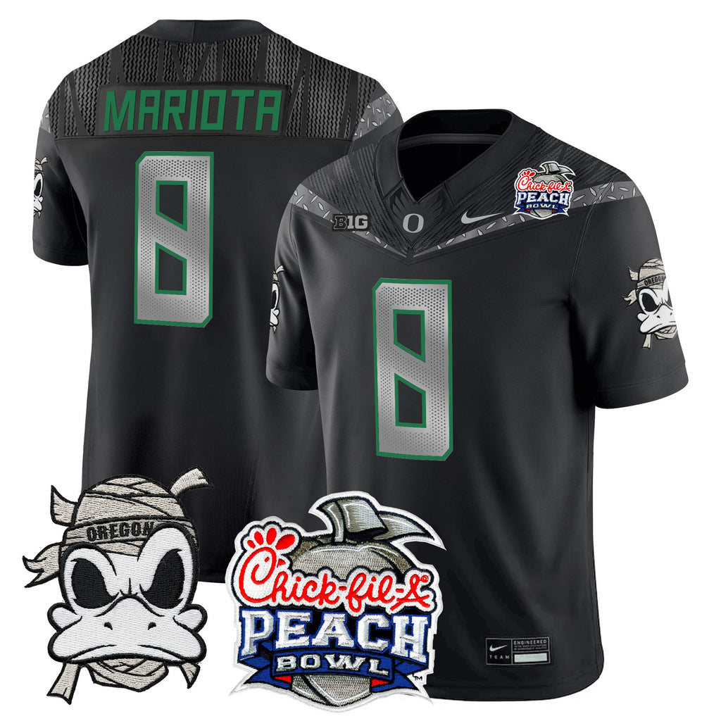 Men's Oregon Ducks "Mummy Duck" Vapor Limited Jersey - 2026 Peach Bowl Patch - All Stitched