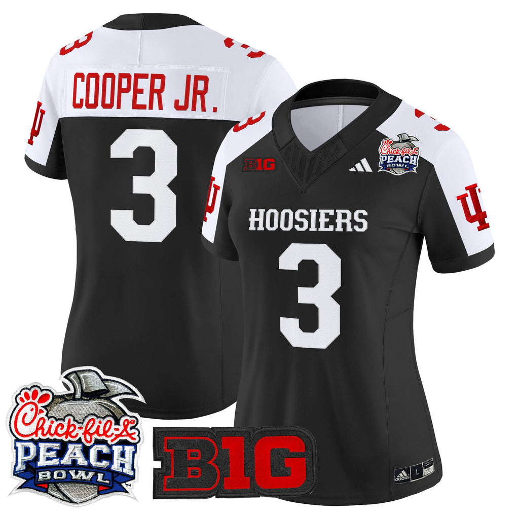 Women's Indiana Hoosiers 2026 Peach Bowl Vapor Limited Jersey V2 - All Stitched