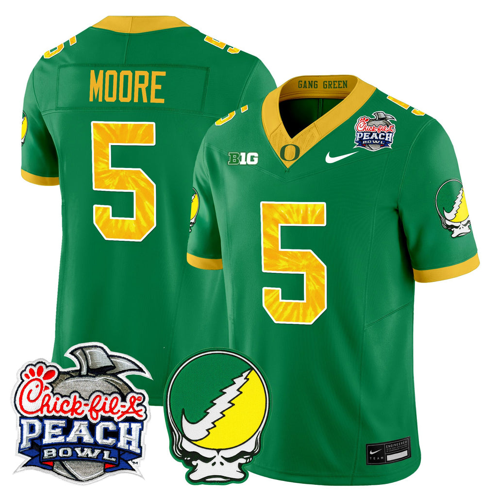 Men's Oregon Ducks "Grateful Ducks" Vapor Limited Jersey - 2026 Peach Bowl Patch - All Stitched