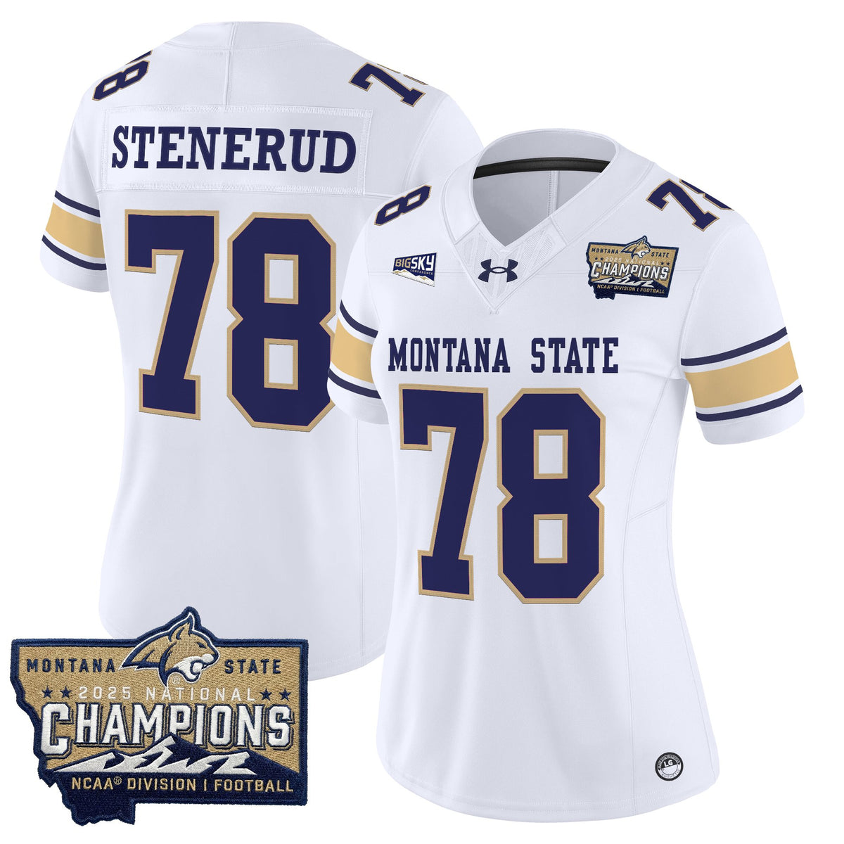 Women's Montana State Bobcats 2025 National Champions Vapor Limited Jersey - All Stitched