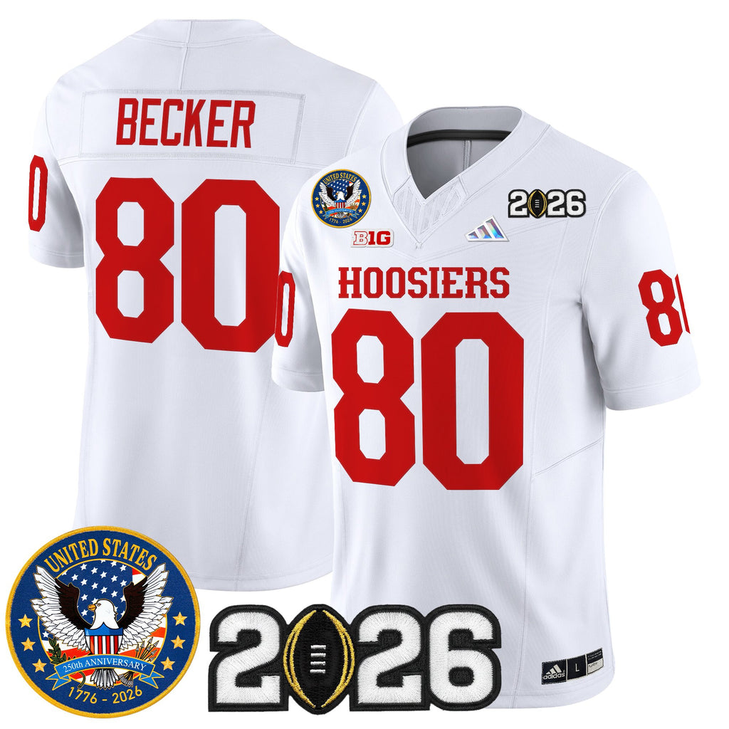 Men's Indiana Hoosiers "United States 250th Anniversary Patch" Vapor Limited Jersey - All Stitched