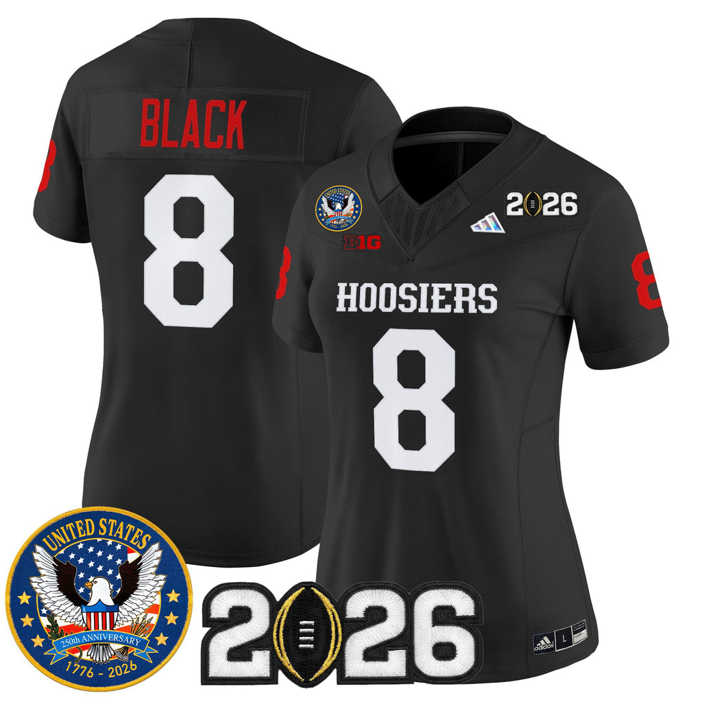 Women's Indiana Hoosiers "United States 250th Anniversary Patch" Vapor Limited Jersey - All Stitched