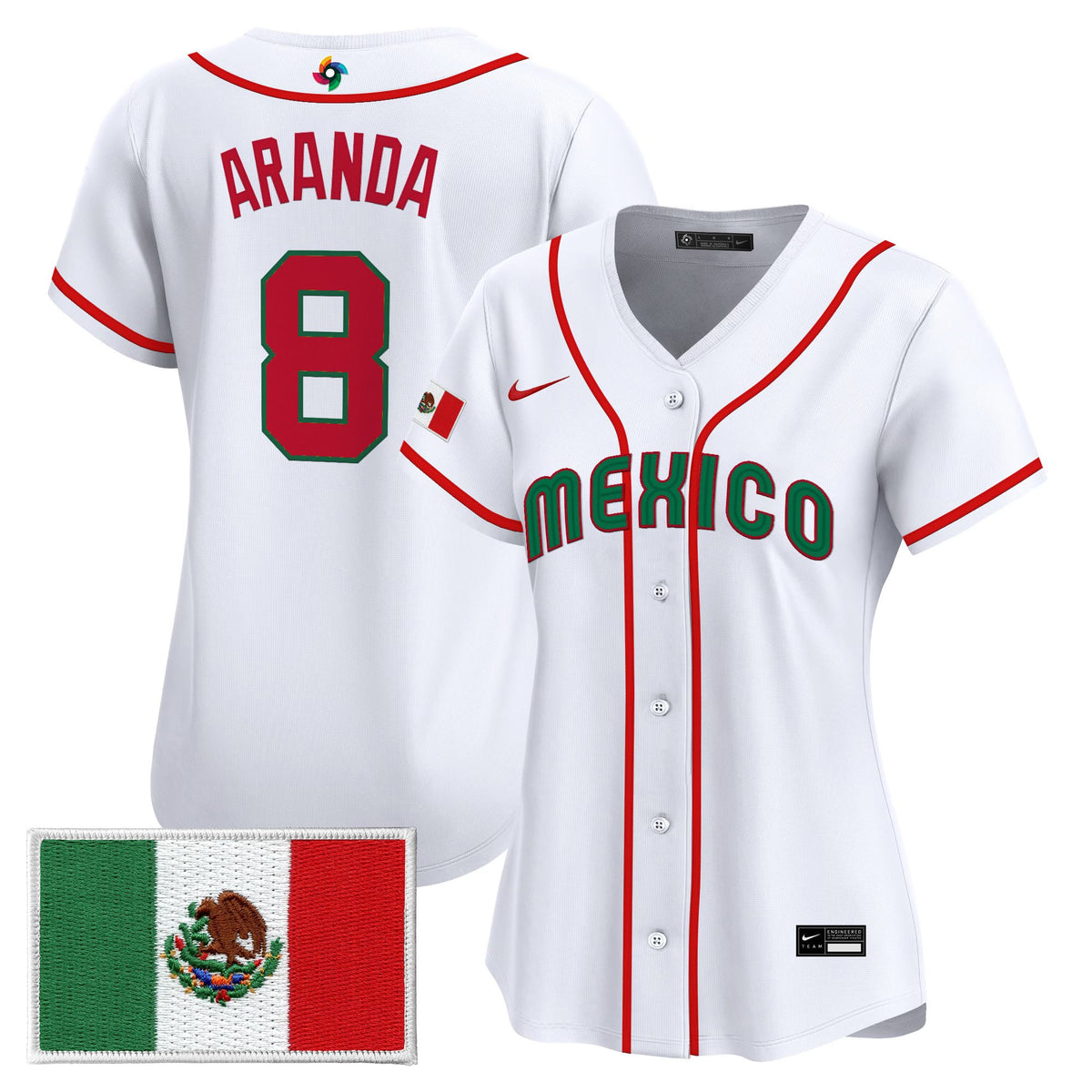 Women's Team Mexico World Baseball Classic Vapor Premier Jersey - All Stitched