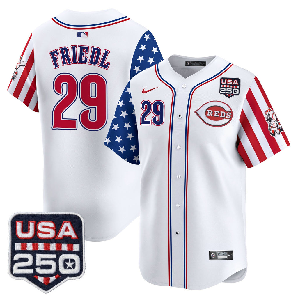 Men's Cincinnati Reds "America250 Edition" Vapor Premier Limited Jersey - All Stitched