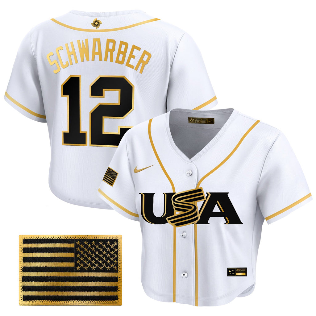 Women's Team USA World Baseball Classic Crop Top Baseball Jersey - All Stitched