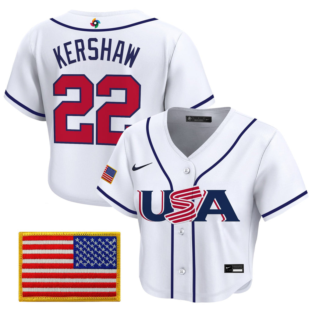 Women's Team USA World Baseball Classic Crop Top Baseball Jersey - All Stitched
