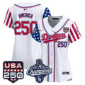Women's Los Angeles Dodgers "America250 Edition" Vapor Premier Limited Jersey V2 - All Stitched
