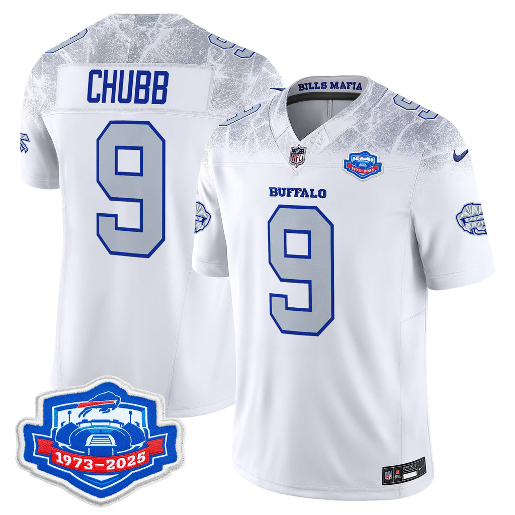 Men's Buffalo Bills 1973 - 2025 Farewell Season Patch Vapor Limited Jersey - All Stitched