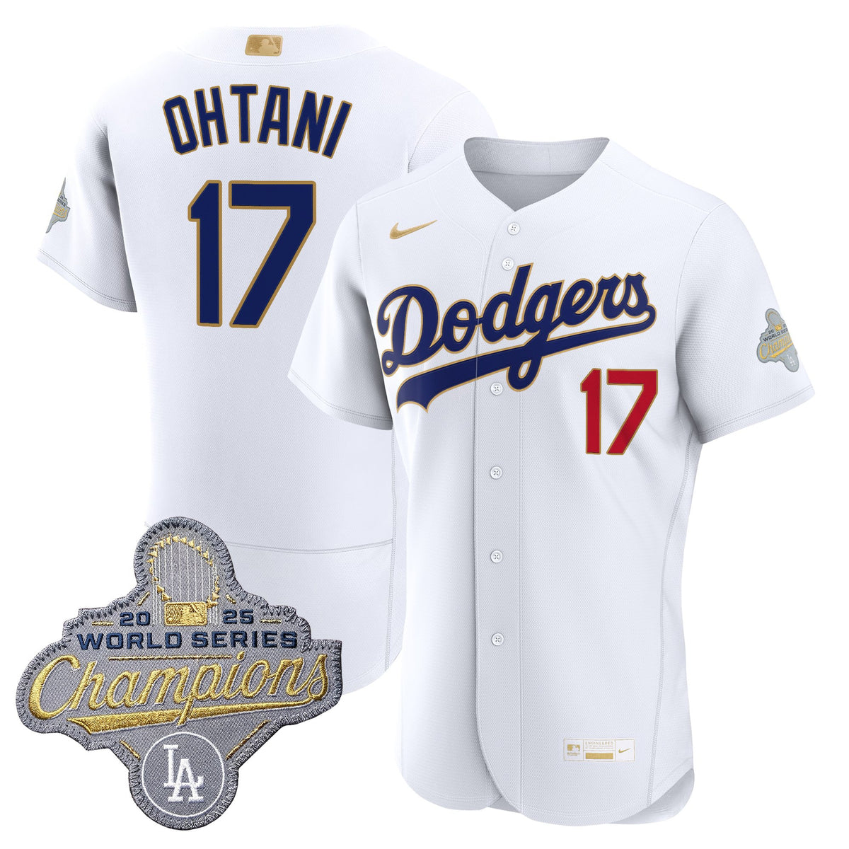 Men's Los Angeles Dodgers "Gold Collection" Premier Elite Jersey - All Stitched