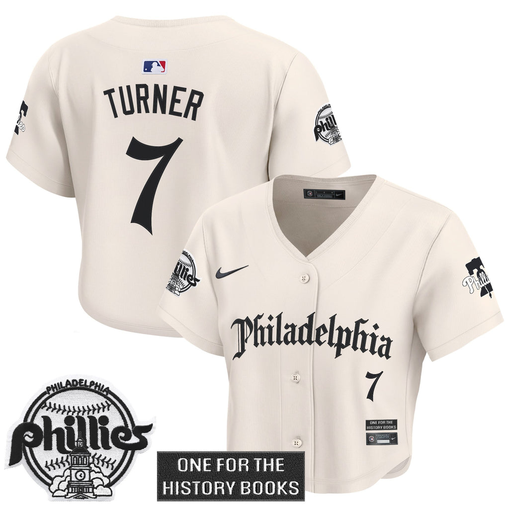 Women's Phillies 'Retro Newspaper Edition' Crop Top Baseball Jersey - All Stitched