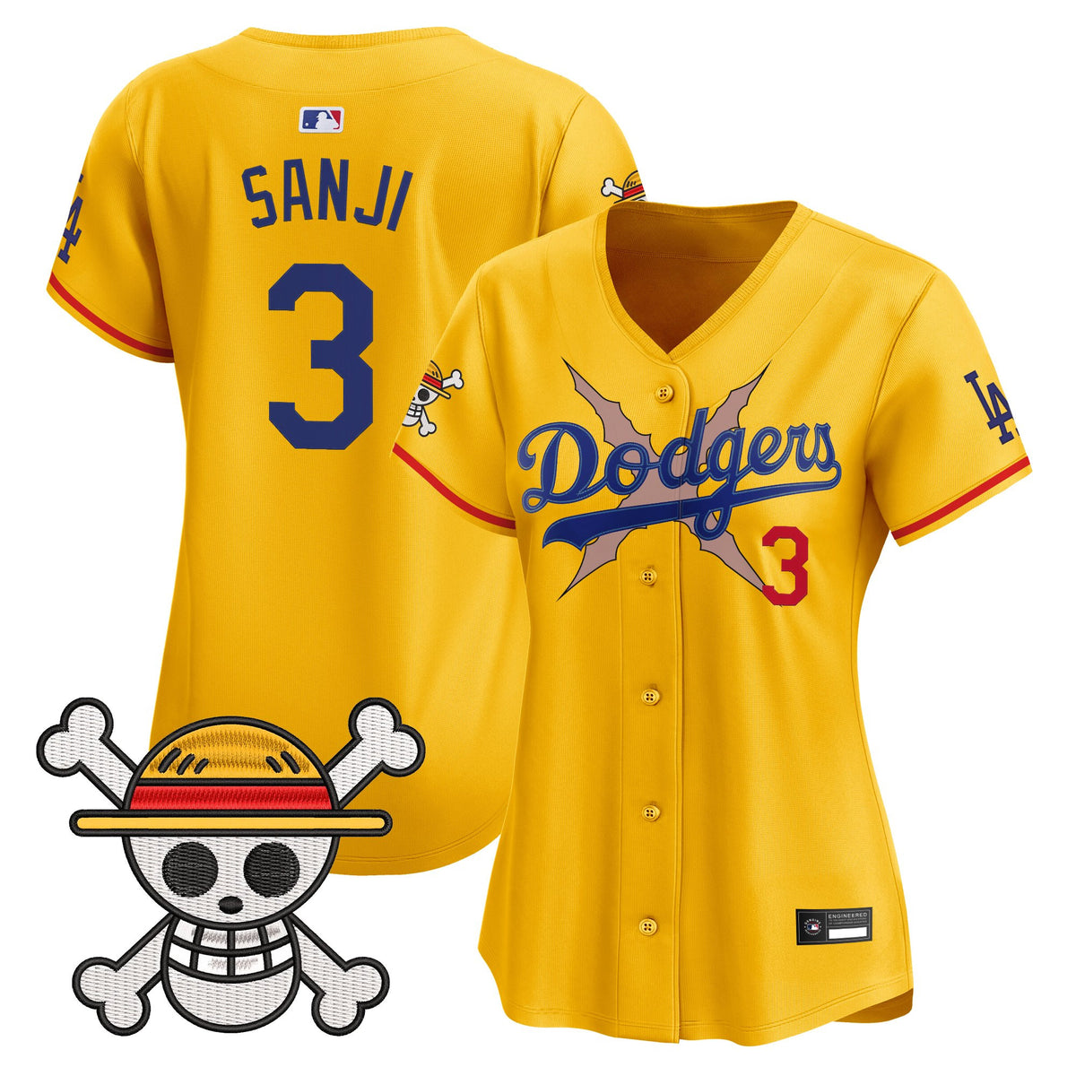 Women's Los Angeles Dodgers x One Piece Vapor Premier Limited Jersey - Stitched