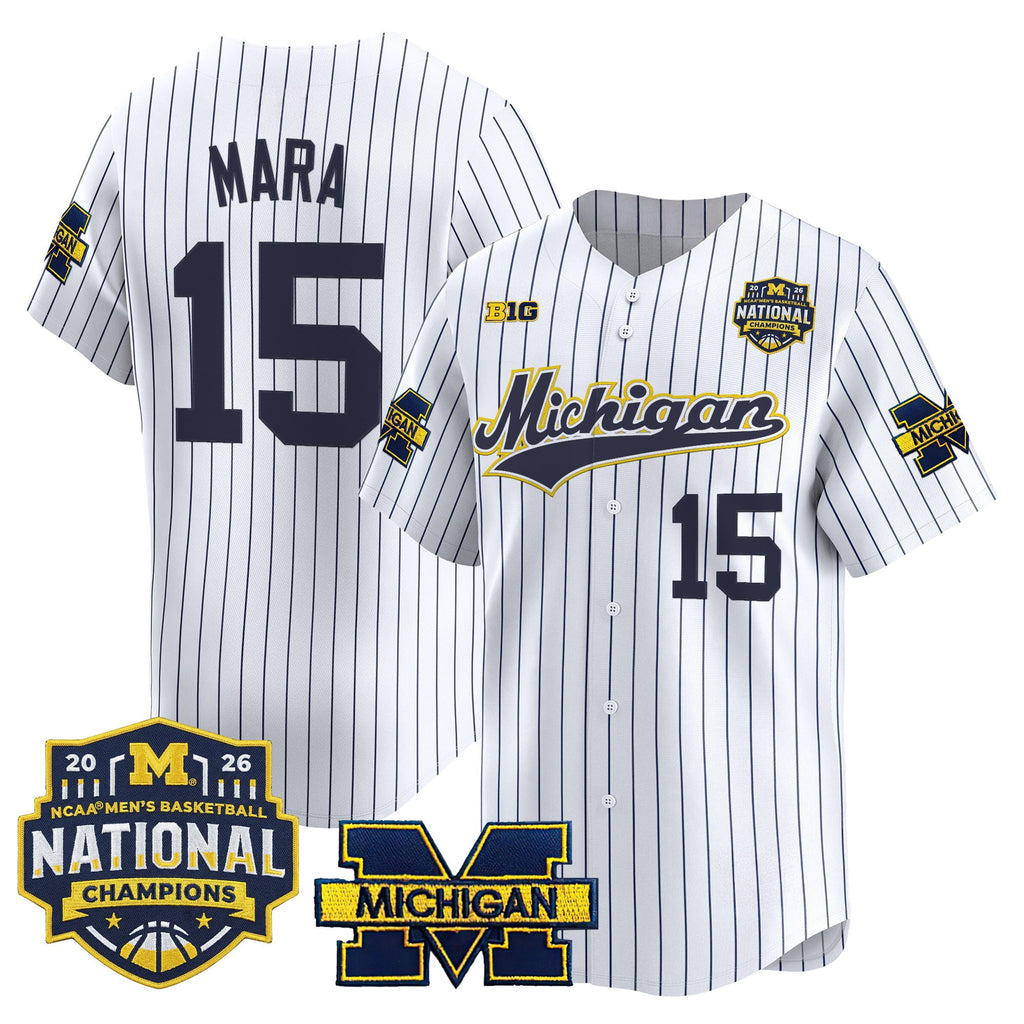 Men's Michigan Wolverines 2026 National Champions Patch Vapor Baseball Jersey - All Stitched