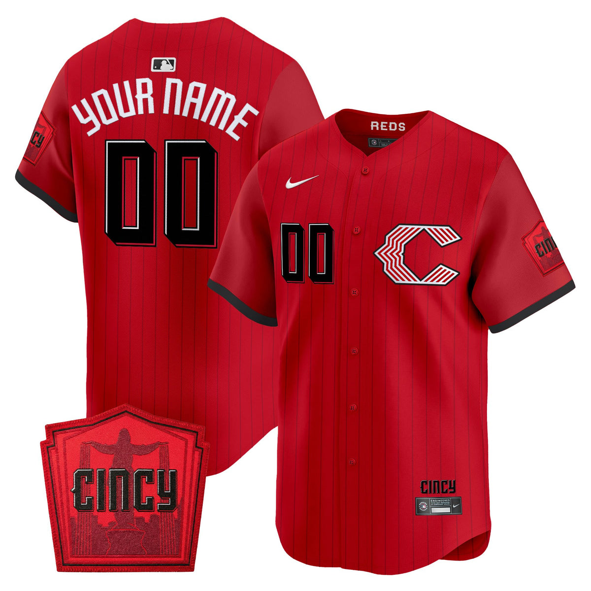 Cincinnati Reds 2026 City Connect Vapor Premier Limited Custom Jersey - All Stitched