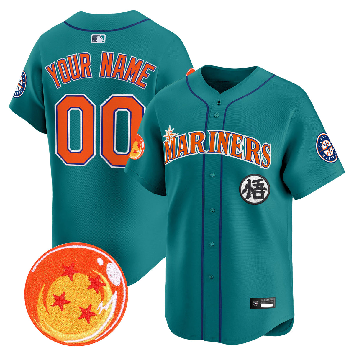Seattle Mariners x Dragon Ball Vapor Premier Limited Custom Jersey - All Stitched