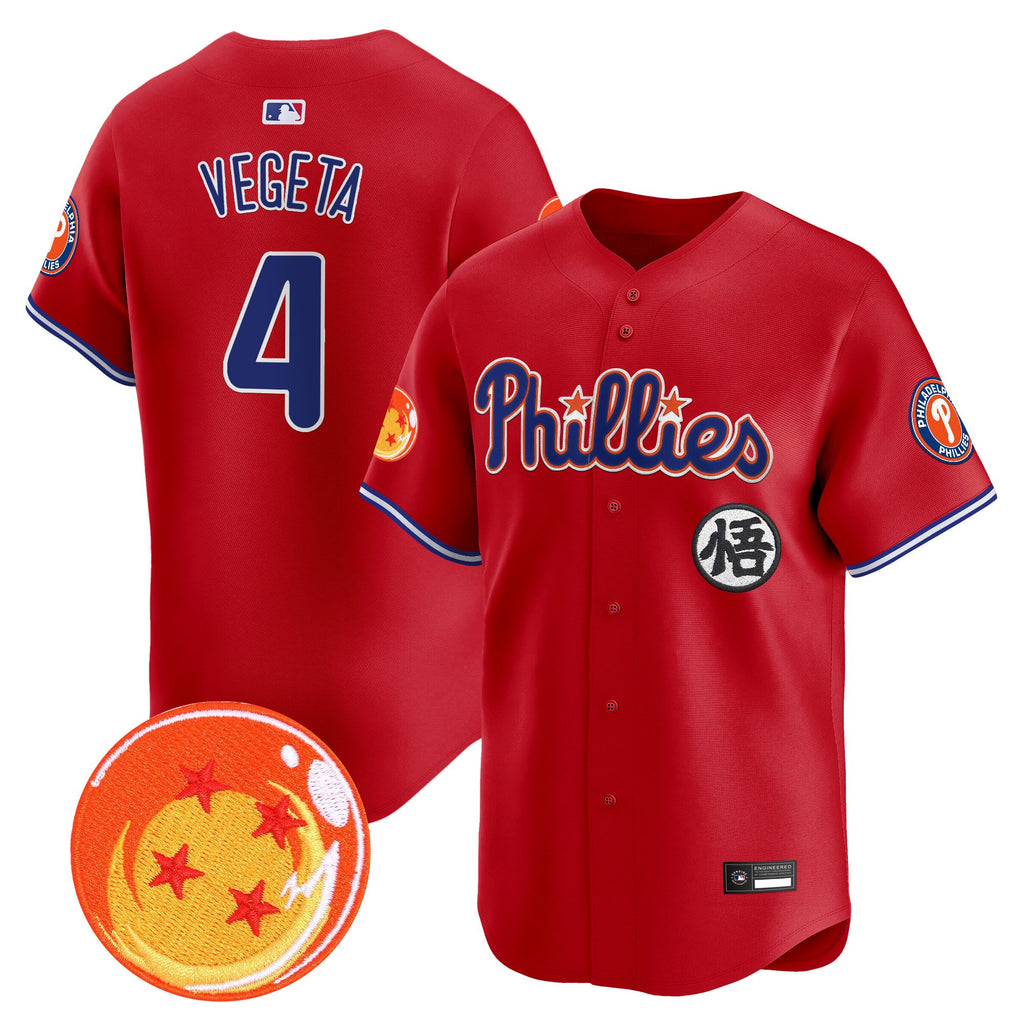 Men's Philadelphia Phillies x Dragon Ball Vapor Premier Limited Jersey - All Stitched