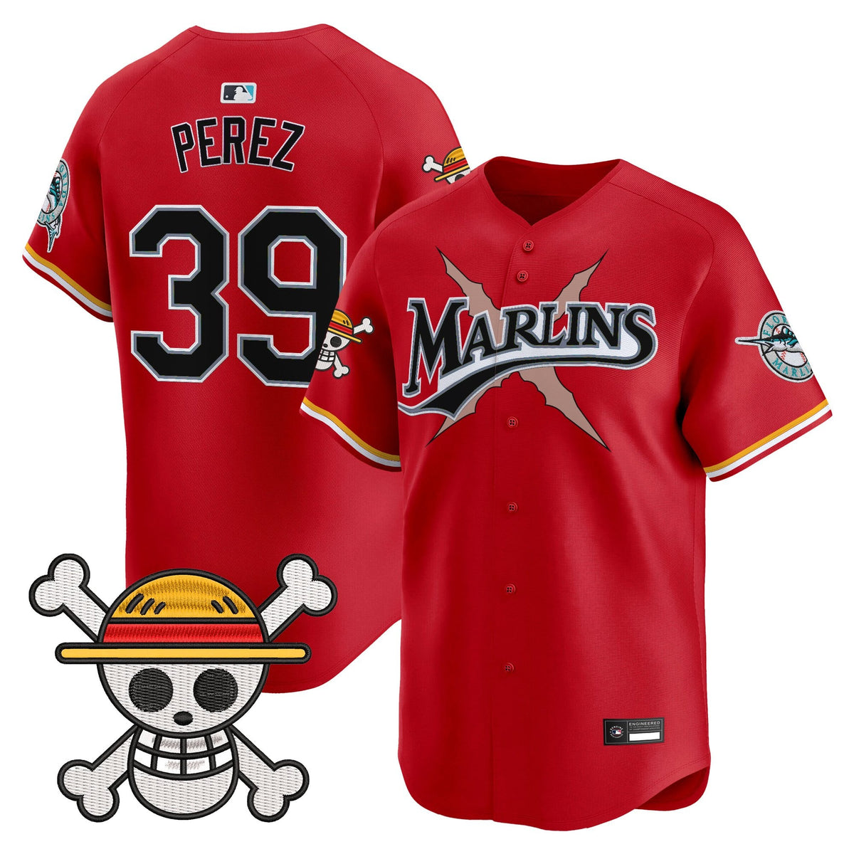 Men's Miami Marlins x One Piece Vapor Premier Limited Jersey - Stitched