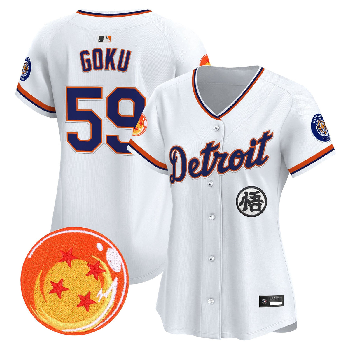 Women's Detroit Tigers x Dragon Ball Vapor Premier Limited Jersey - All Stitched