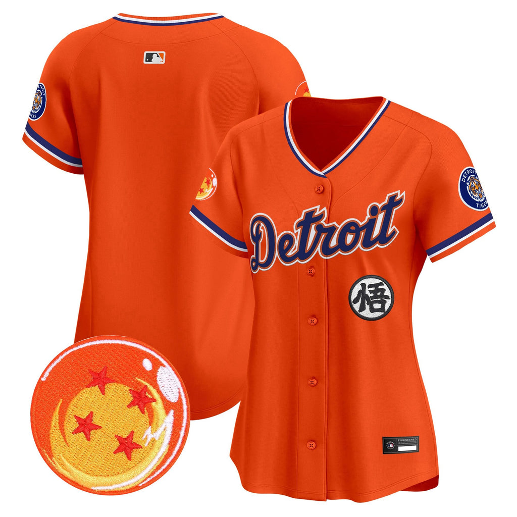 Women's Detroit Tigers x Dragon Ball Vapor Premier Limited Jersey - All Stitched