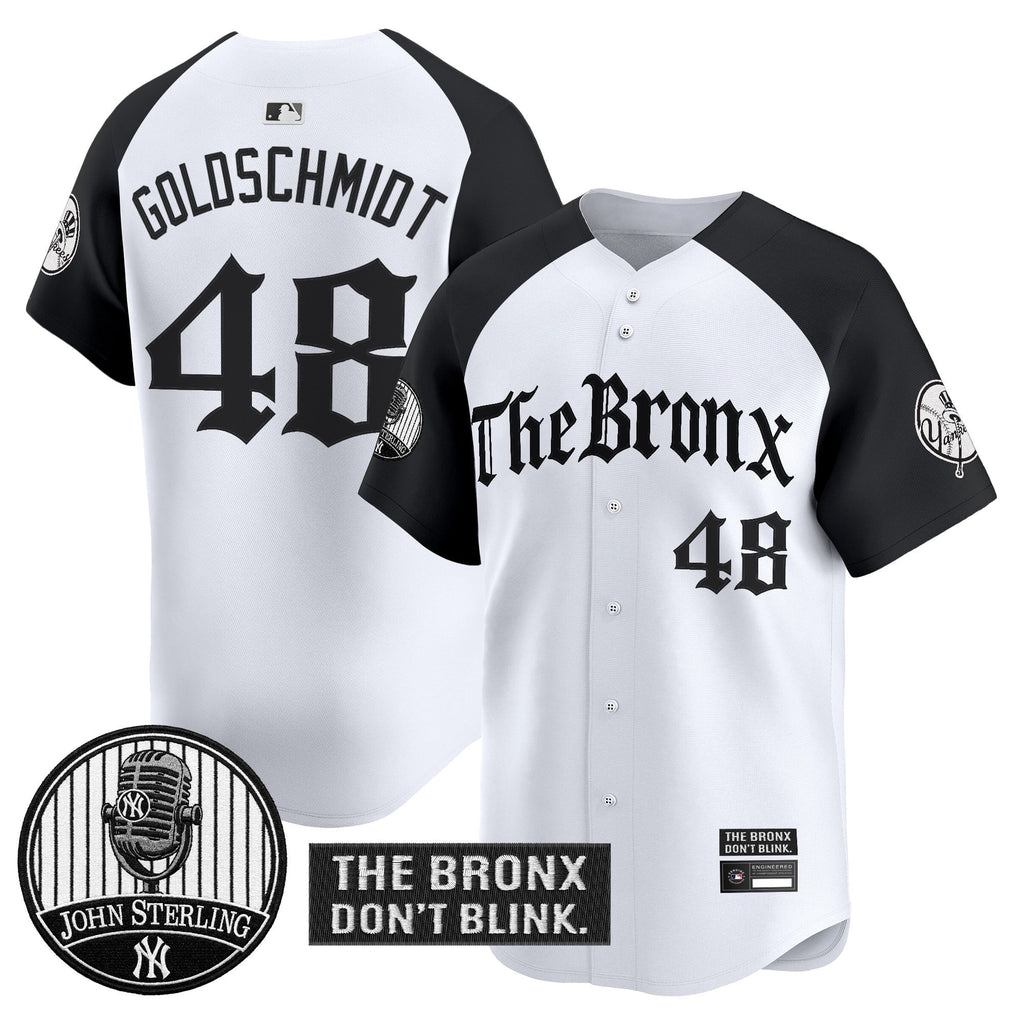 Men's Yankees "The Bronx Gothic" Vapor Premier Limited Jersey - John Sterling Patch - All Stitched