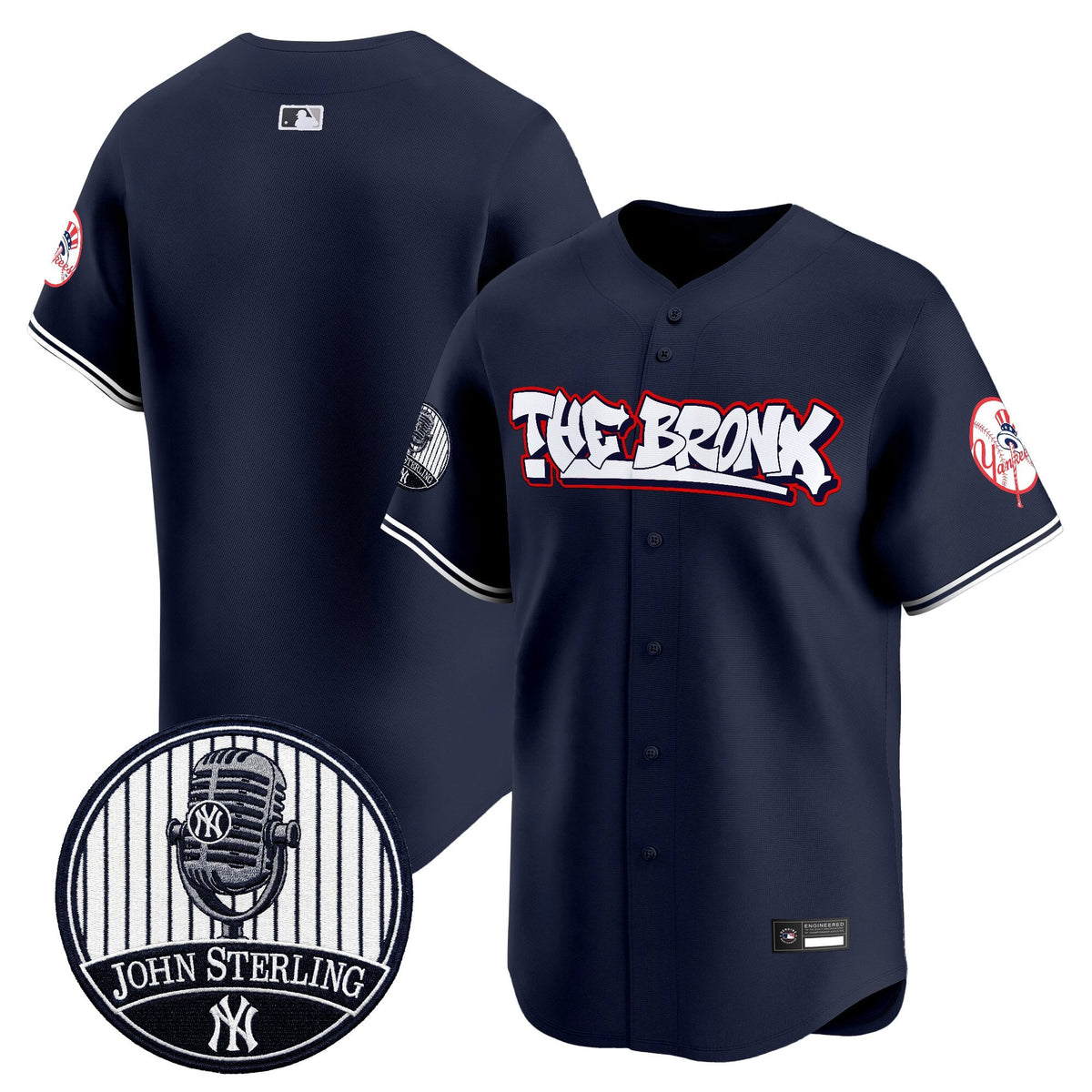 Men's New York Yankees "The Bronx Graffiti" Vapor Premier Limited Jersey - John Sterling Patch - All Stitched