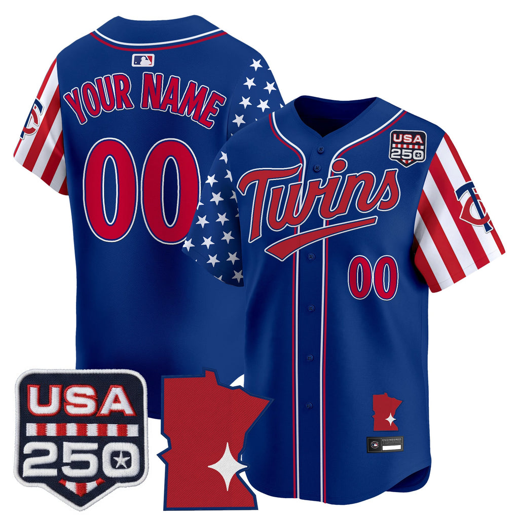 Minnesota Twins "America 250 Edition" Vapor Premier Limited Custom Jersey - All Stitched