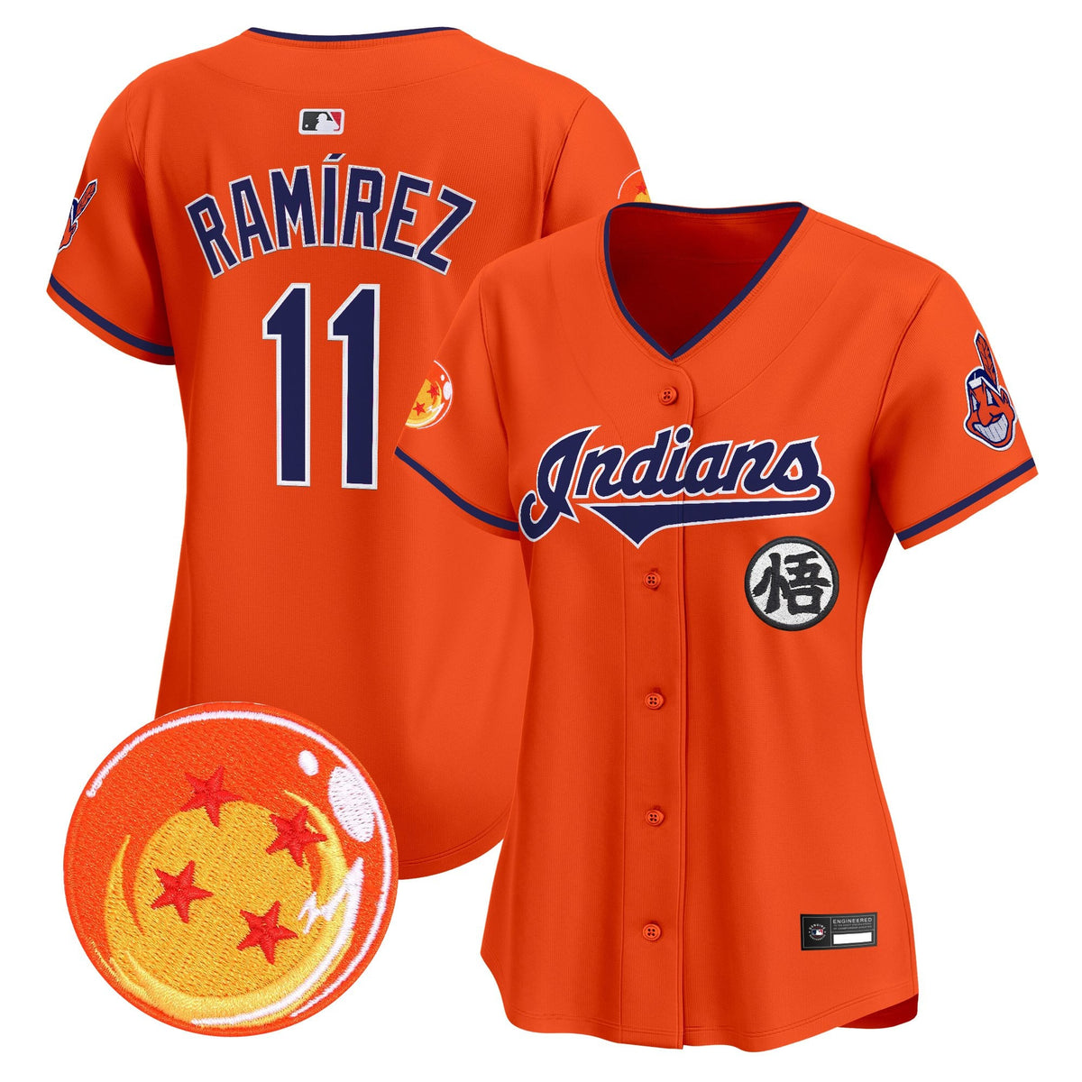 Women's Cleveland Indians x Dragon Ball Vapor Premier Limited Jersey - All Stitched