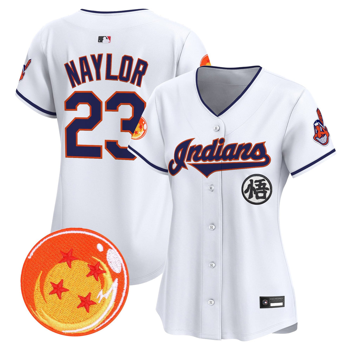 Women's Cleveland Indians x Dragon Ball Vapor Premier Limited Jersey - All Stitched