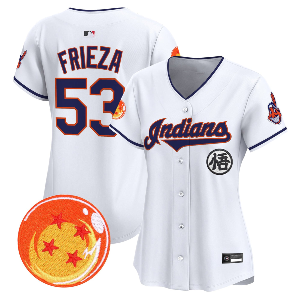Women's Cleveland Indians x Dragon Ball Vapor Premier Limited Jersey - All Stitched