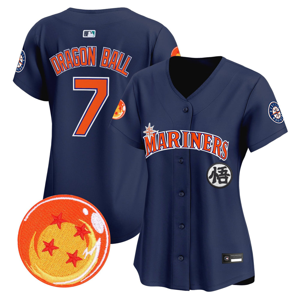 Women's Seattle Mariners x Dragon Ball Vapor Premier Limited Jersey - All Stitched