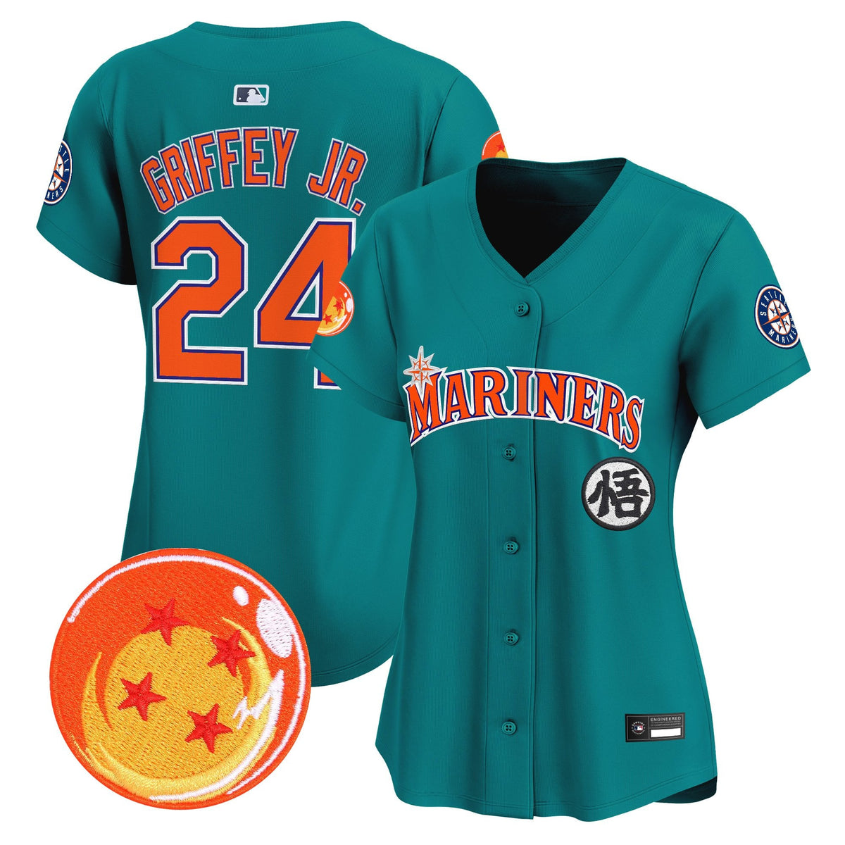 Women's Seattle Mariners x Dragon Ball Vapor Premier Limited Jersey - All Stitched