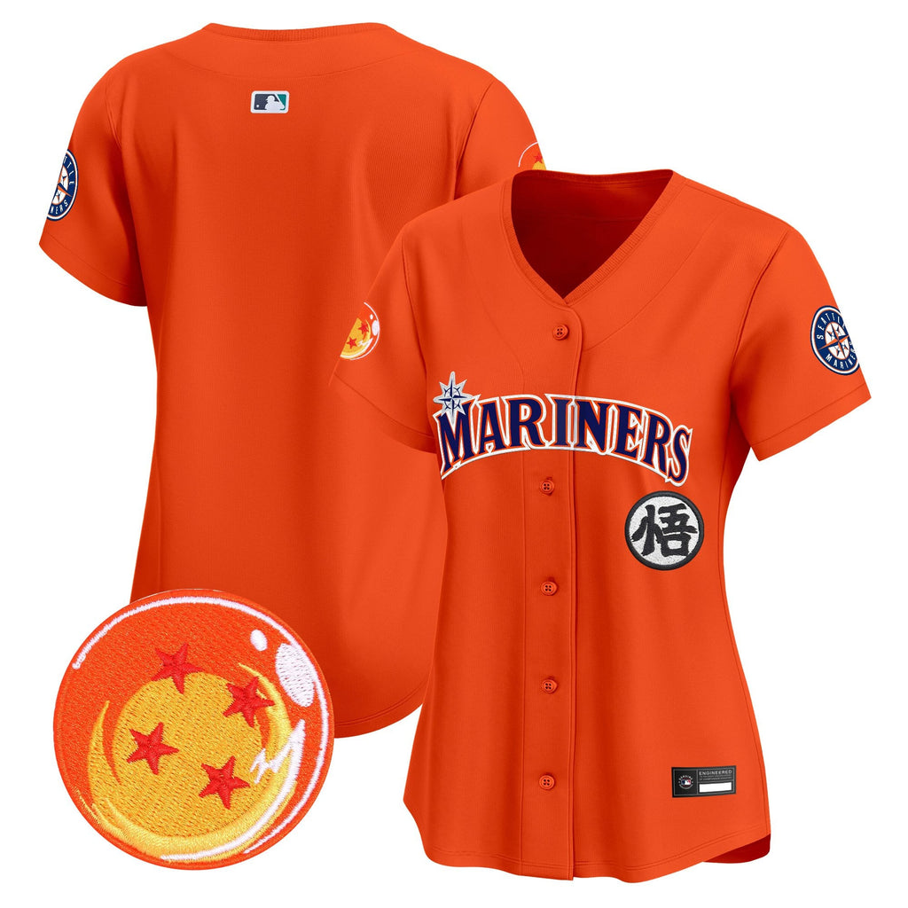 Women's Seattle Mariners x Dragon Ball Vapor Premier Limited Jersey - All Stitched