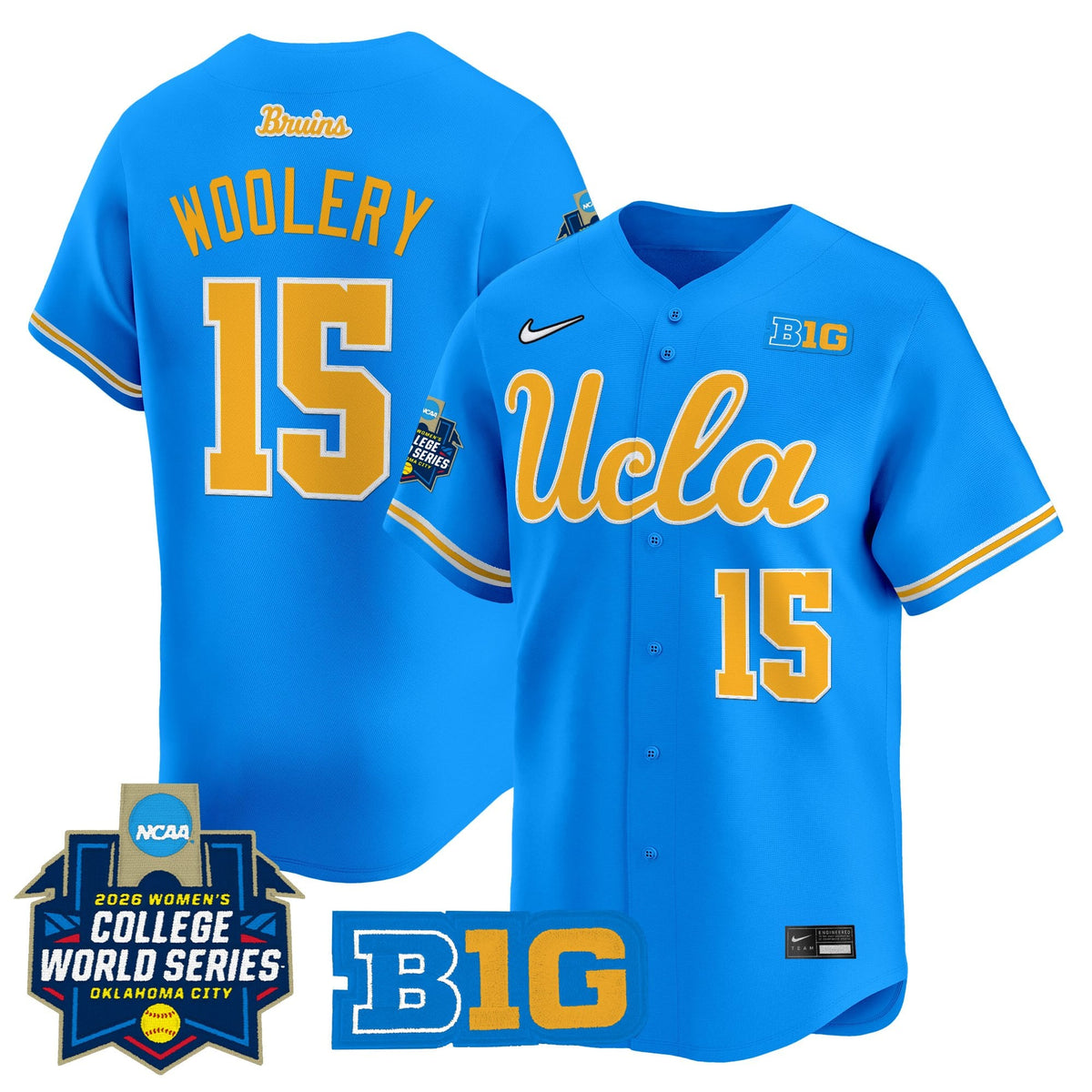 Men's Size - UCLA Bruins Softball 2026 World Series (WCWS) Vapor Premier Limited Jersey - All Stitched