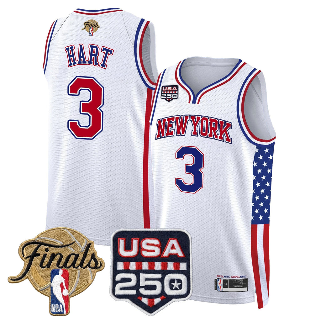 Men's New York Knicks "America 250 Edition" 2026 Finals Patch Swingman Jersey - All Stitched