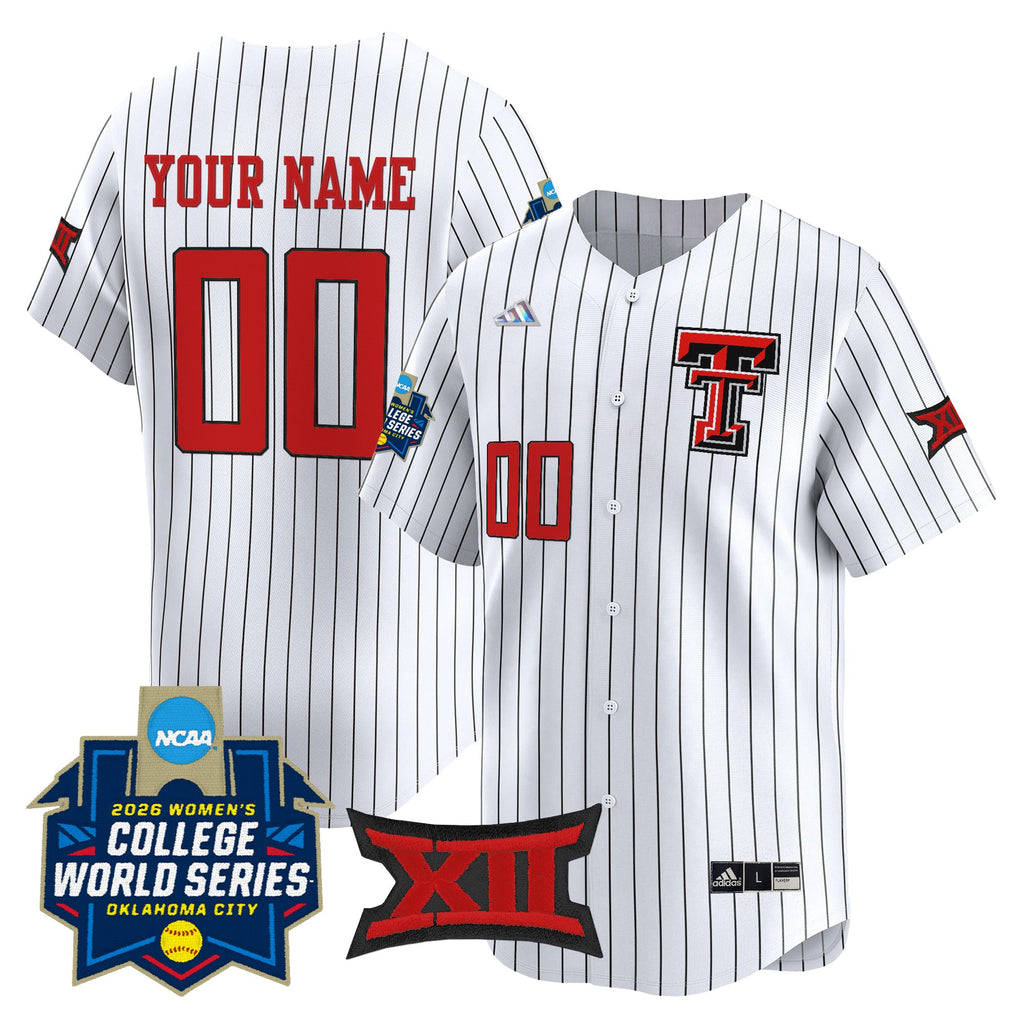 Texas Tech Red Raiders Softball 2026 World Series (WCWS) Vapor Premier Limited Custom Jersey - All Stitched