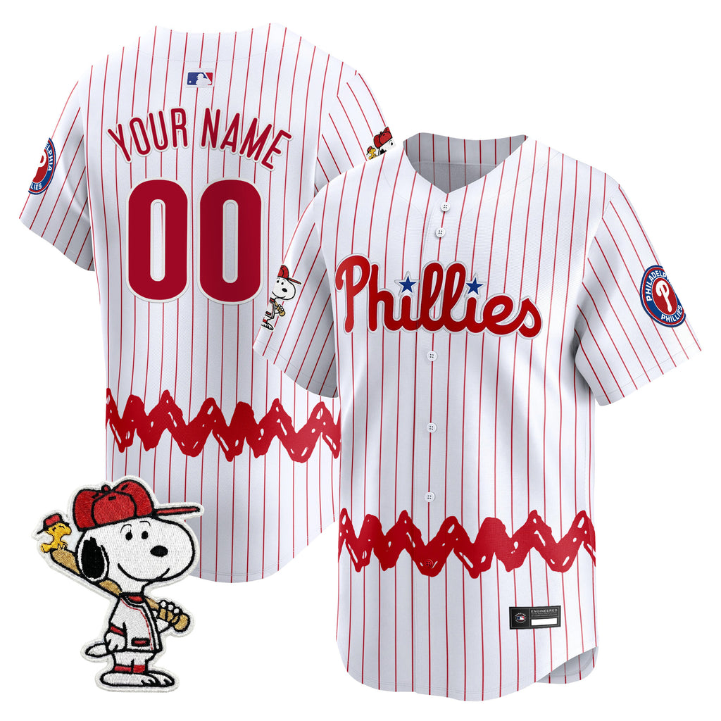Philadelphia Phillies x Peanuts Vapor Premier Limited Custom Jersey - Stitched