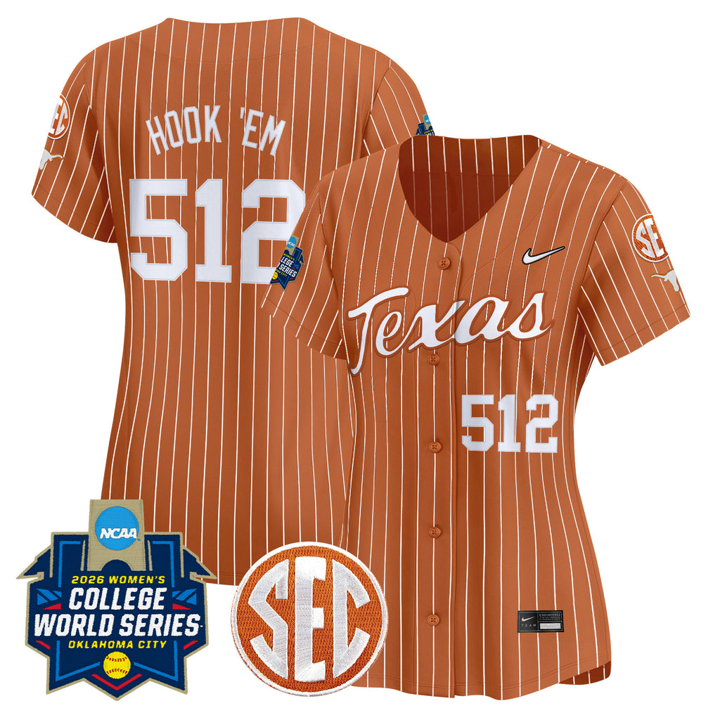 Women's Texas Longhorns Softball 2026 World Series (WCWS) Vapor Premier Limited Jersey - All Stitched