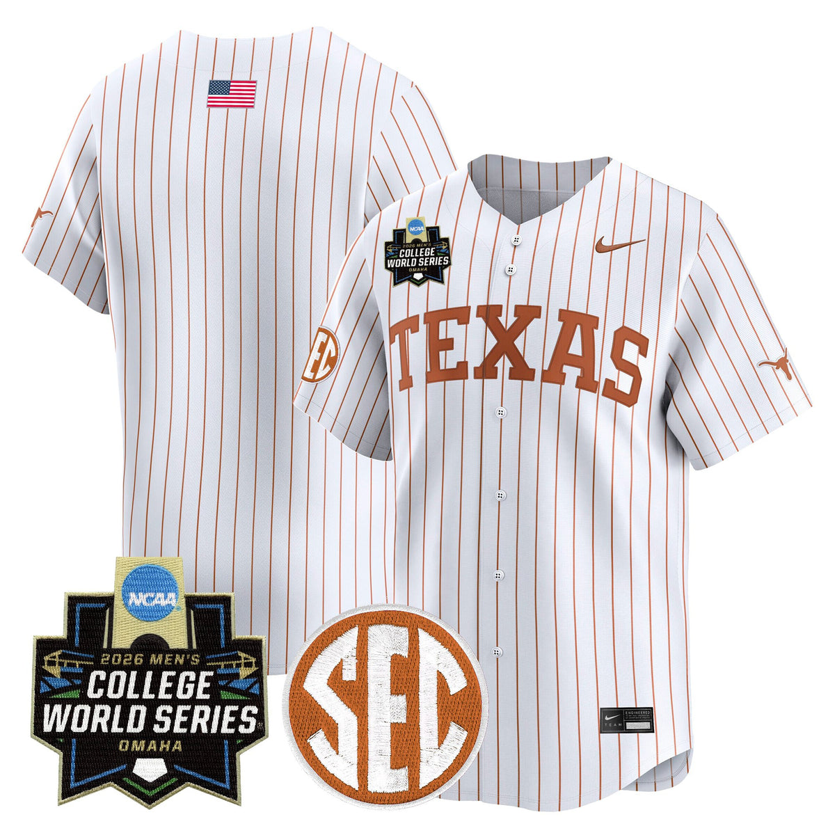 Men's Texas Longhorns 2026 World Series Vapor Premier Limited Jersey - All Stitched
