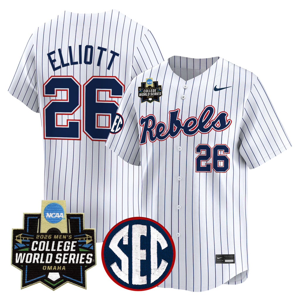 Men's Ole Miss Rebels 2026 World Series Vapor Premier Limited Jersey - All Stitched