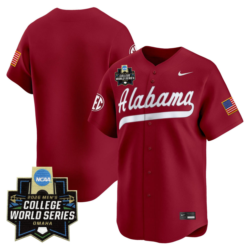 Men's Alabama Crimson Tide 2026 World Series Vapor Premier Limited Jersey - All Stitched