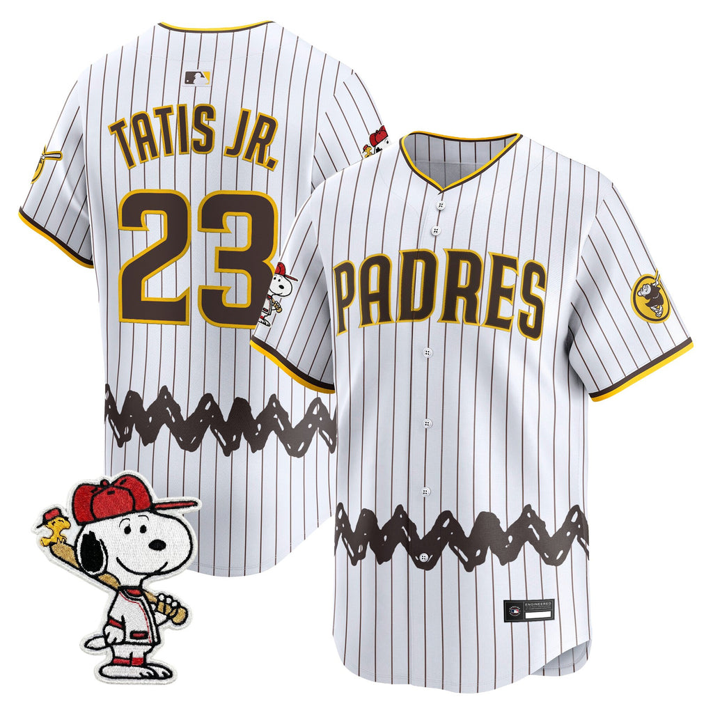 Men's Padres x Peanuts Vapor Premier Limited Jersey - Stitched