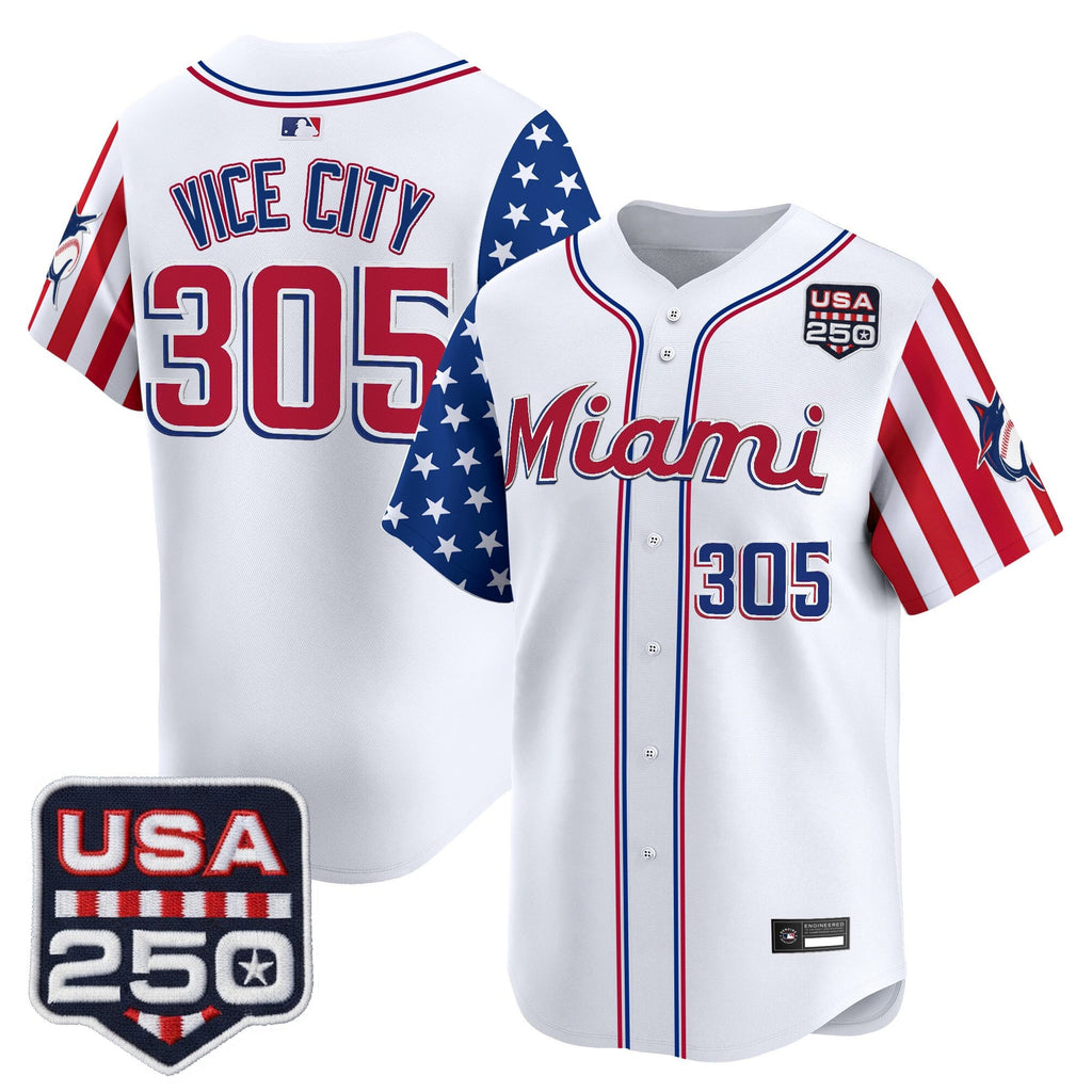Men's Miami Marlins "America 250 Edition" Vapor Premier Limited Jersey - All Stitched