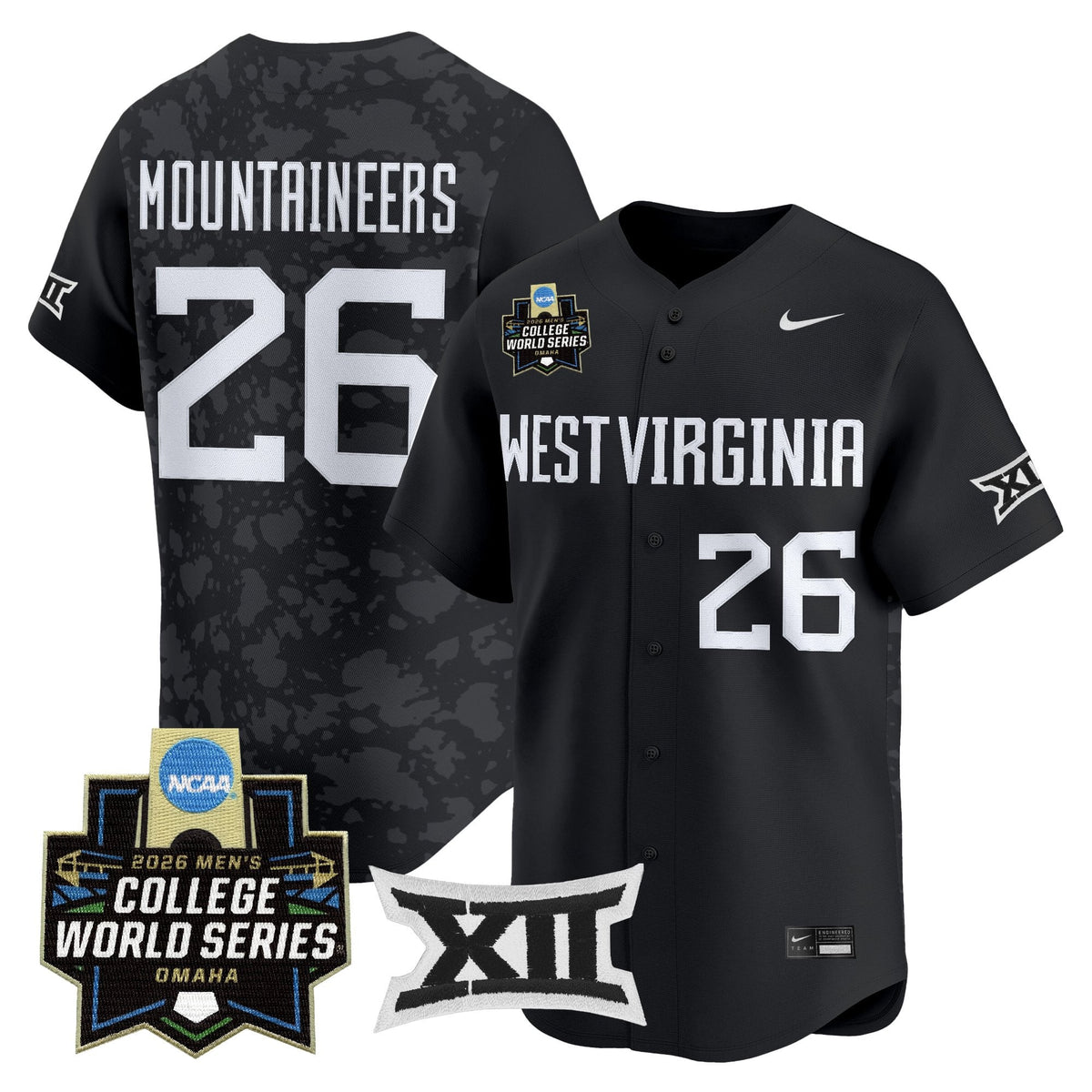 Men's West Virginia Mountaineers 2026 World Series Vapor Premier Limited Jersey V2 - All Stitched
