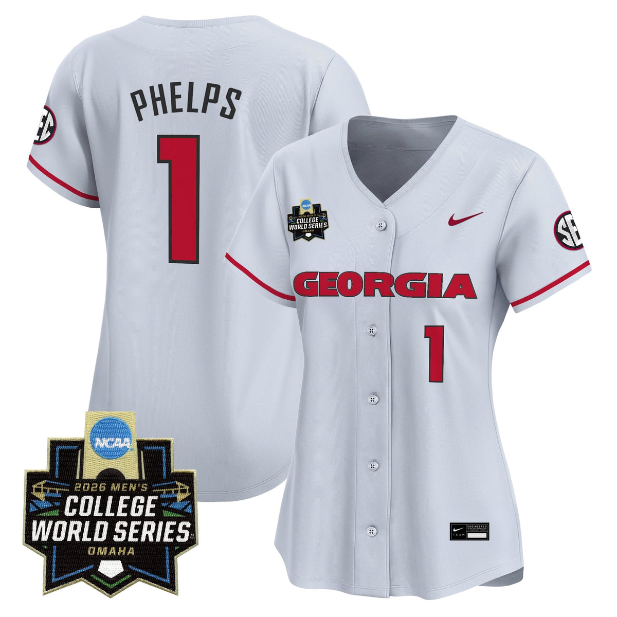 Women's Georgia Bulldogs Baseball 2026 World Series Vapor Premier Limited Jersey - All Stitched