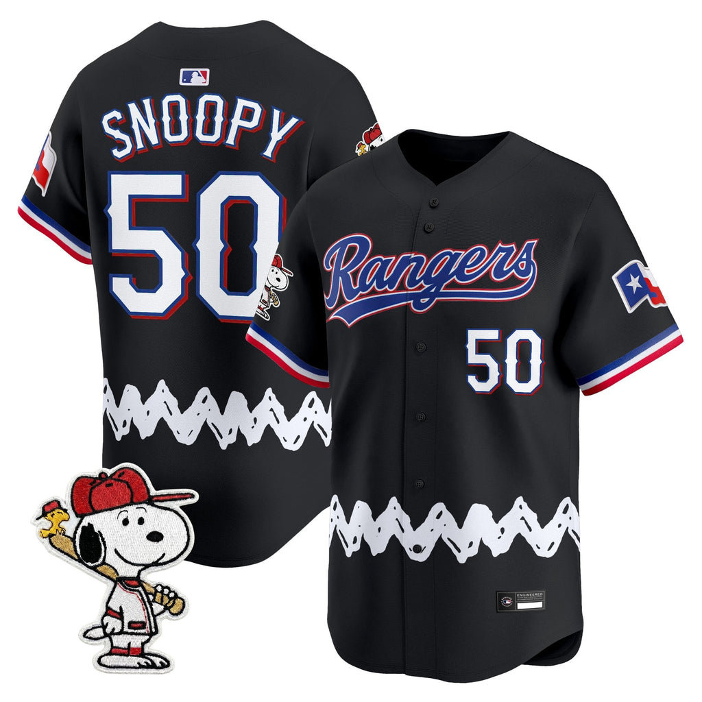 Men's Texas Rangers x Peanuts Vapor Premier Limited Jersey - Stitched